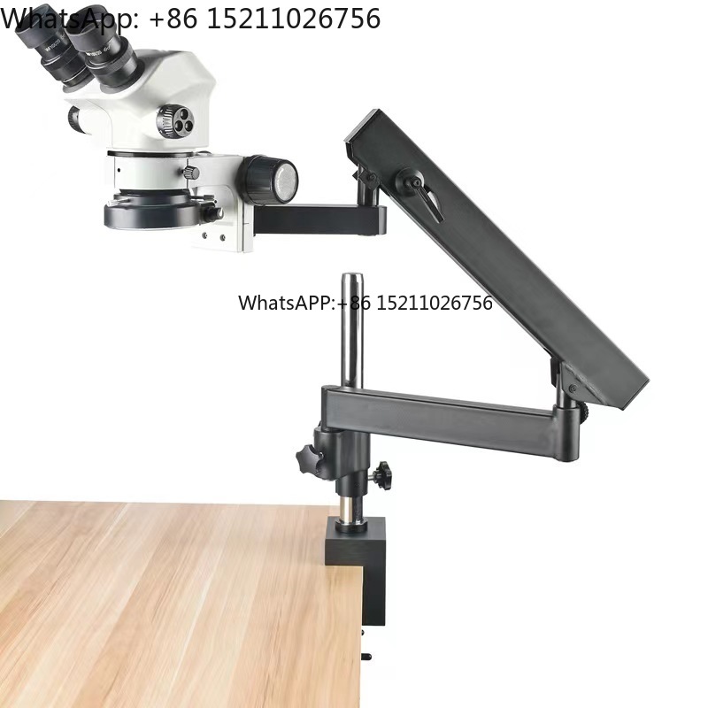 Zoom Lighting Kit - 連続レンズ7X-45Xズーム顕微鏡、クランプ式可動アームスタンド、ステレオ双眼顕微鏡キット（LEDリングライト付き）