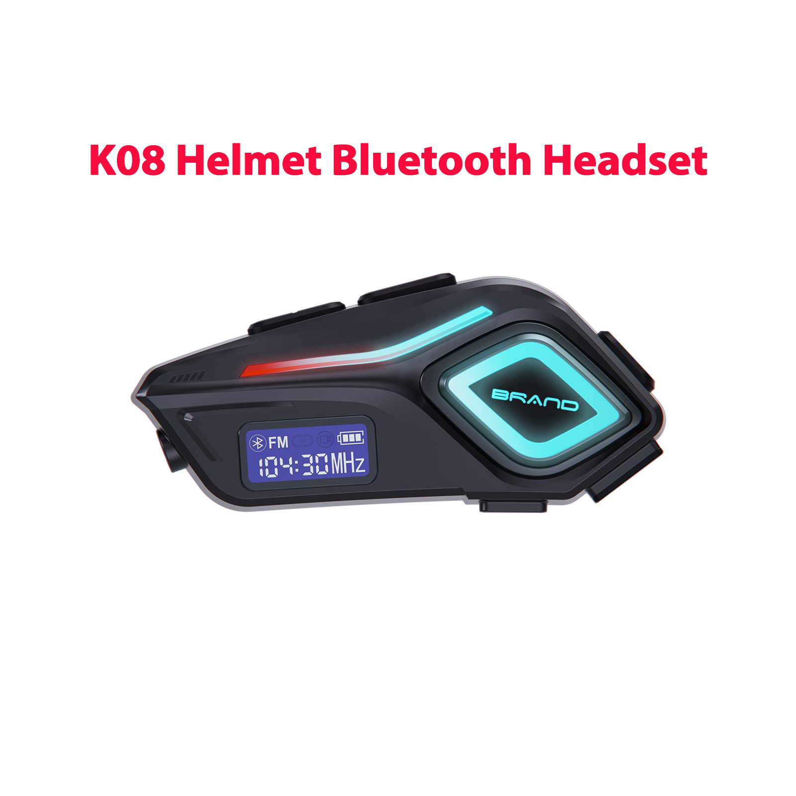 Home Office Headset - K08 ヘルメット Bluetooth ヘッドセット スマートノイズキャンセリング防水サイクリングヘッドフォン FM