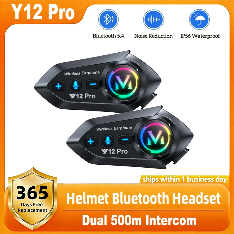 Y12 Pro バイク用ヘルメット Bluetooth ヘッ - Home Office Headset のレビューと価格