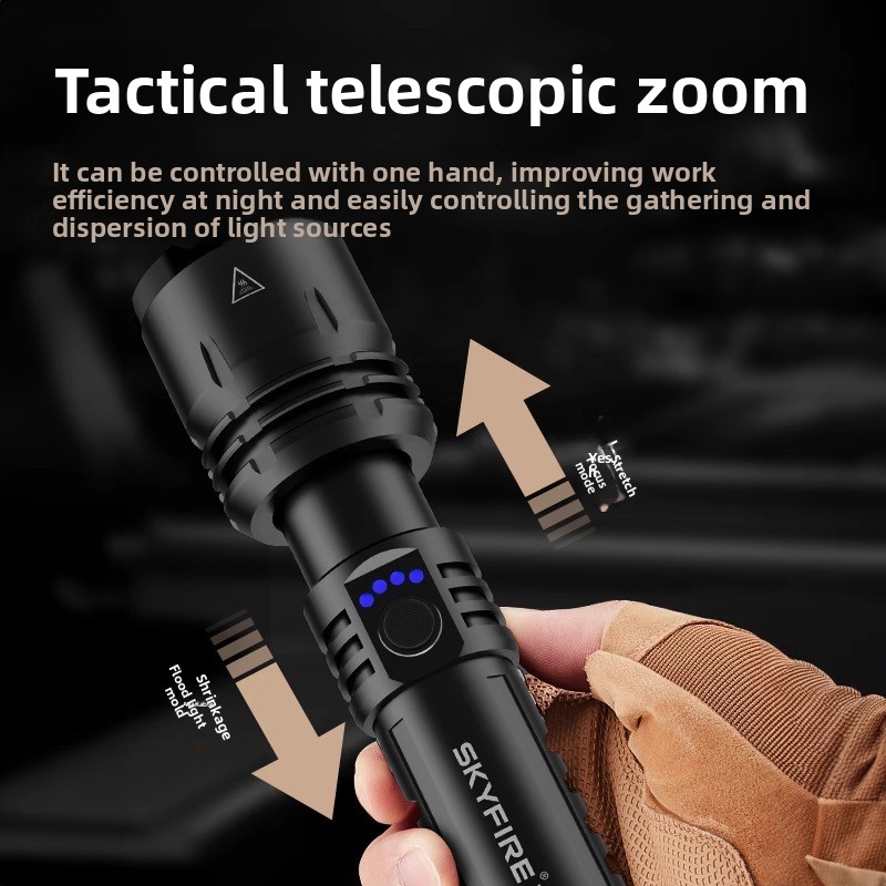 SkyFire Canglong懐中電灯、屋外パトロール用レ - Zoom Lighting Kit のレビューと価格