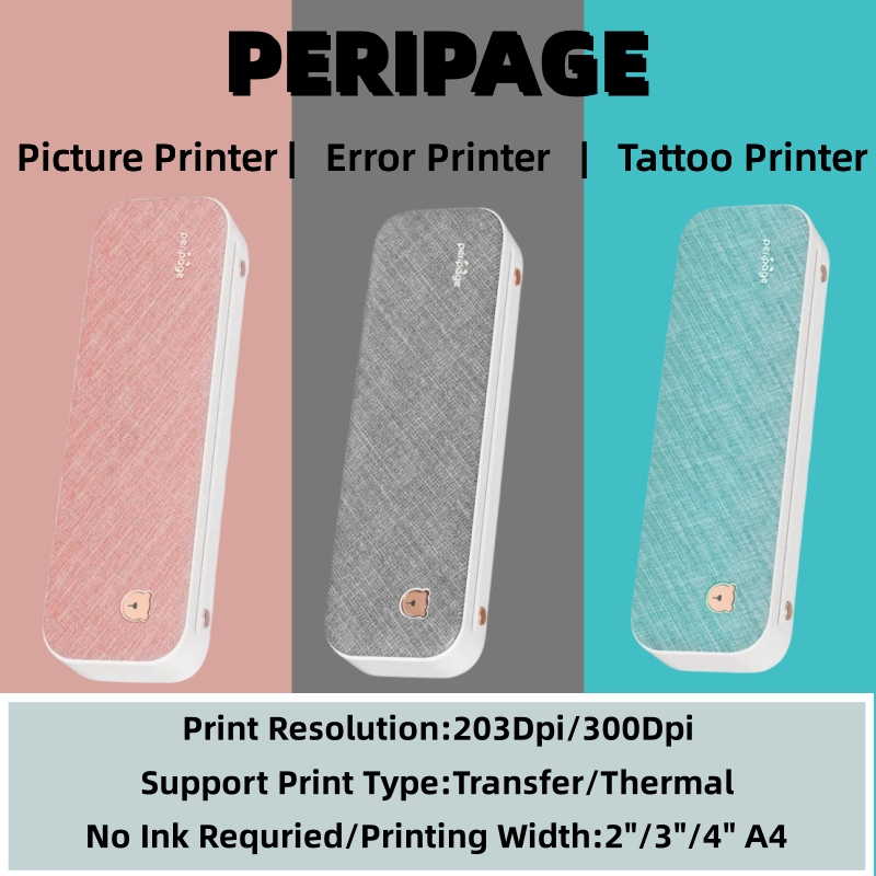 Peripage ポータブル A4 プリンタタトゥープリンタ - Laser Printer Home のレビューと価格