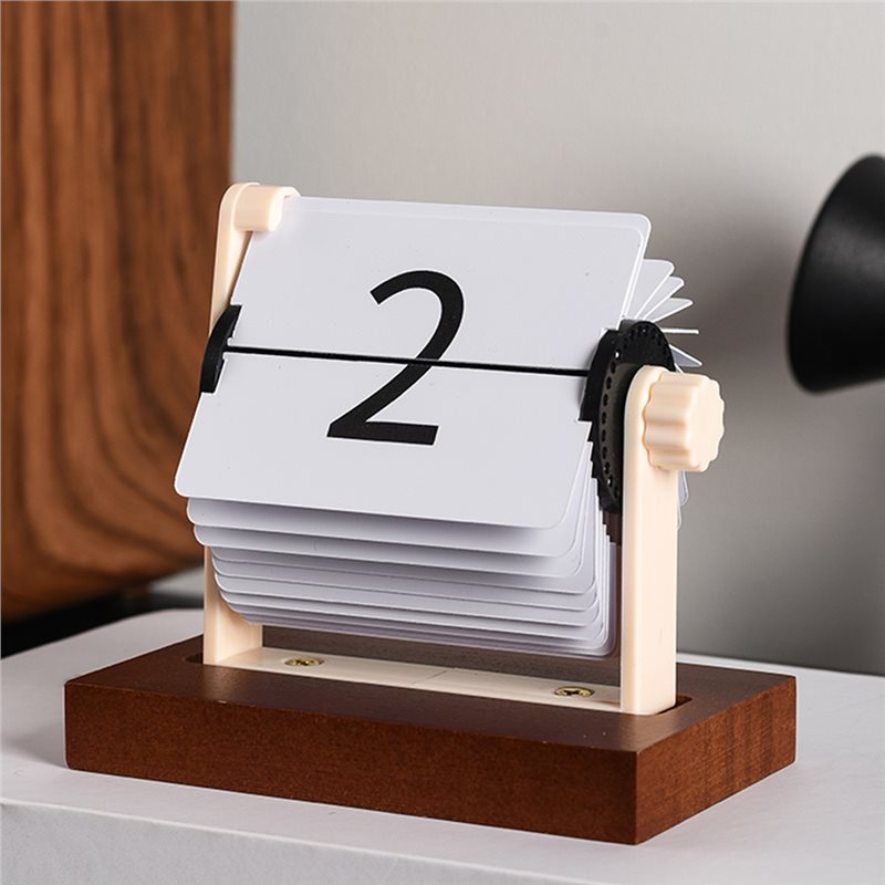 ABUN-ヴィンテージフリップデスクトップカレンダー-回転機 - Home Office Gadgets のレビューと価格