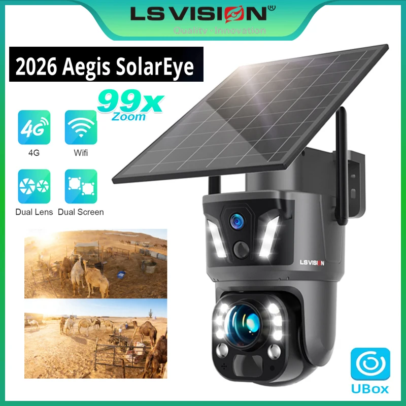 LS VISION 8MP 3レンズデュアルスクリーンソーラ - Home Office Zoom のレビューと価格