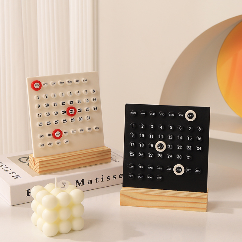 手作りのアクリル木製カレンダー、DIY家の装飾デジタル、オフ - Home Office Gadgets のレビューと価格