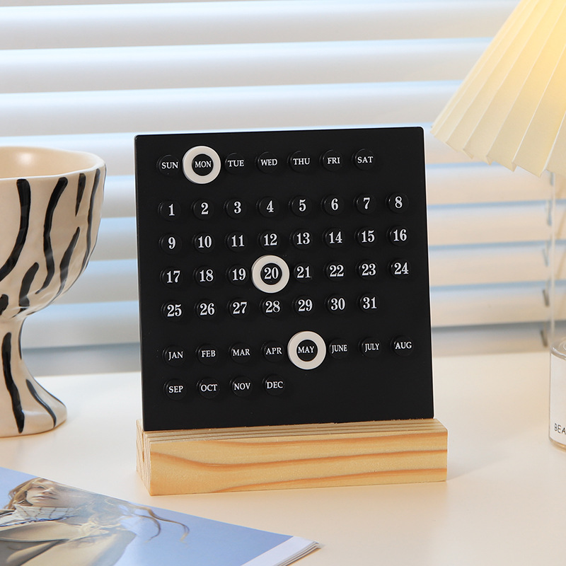 手作りのアクリル木製カレンダー、DIY家の装飾デジタル、オフ - Home Office Gadgets のレビューと価格