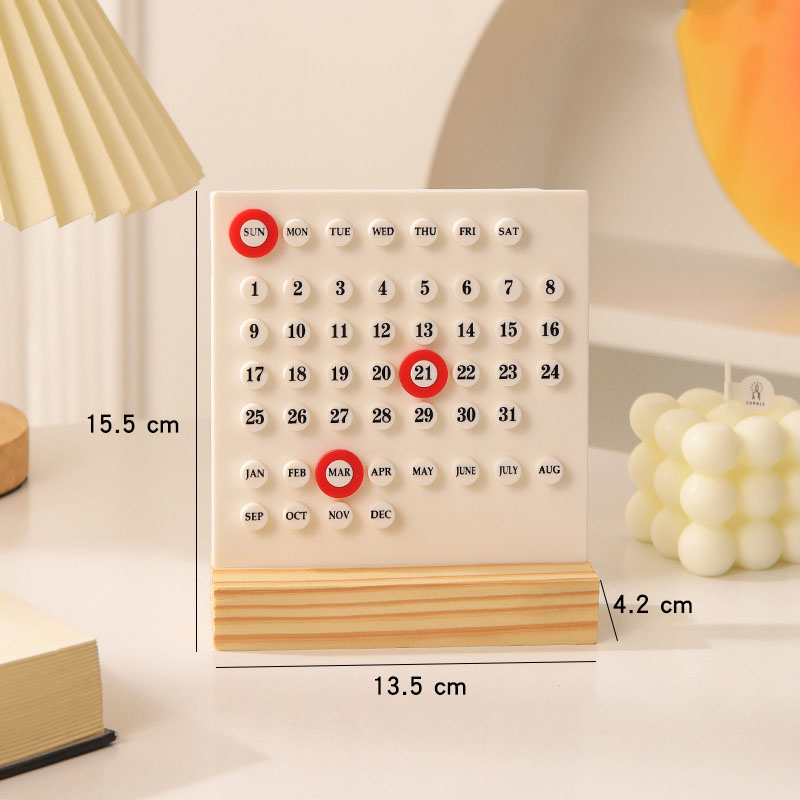 手作りのアクリル木製カレンダー、DIY家の装飾デジタル、オフ - Home Office Gadgets のレビューと価格