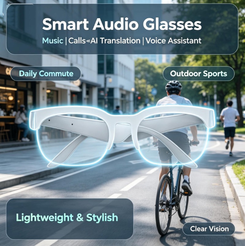 スマートグラス 骨伝導ワイヤレスヘッドセット 音楽通話 音声 - Home Office Headset のレビューと価格