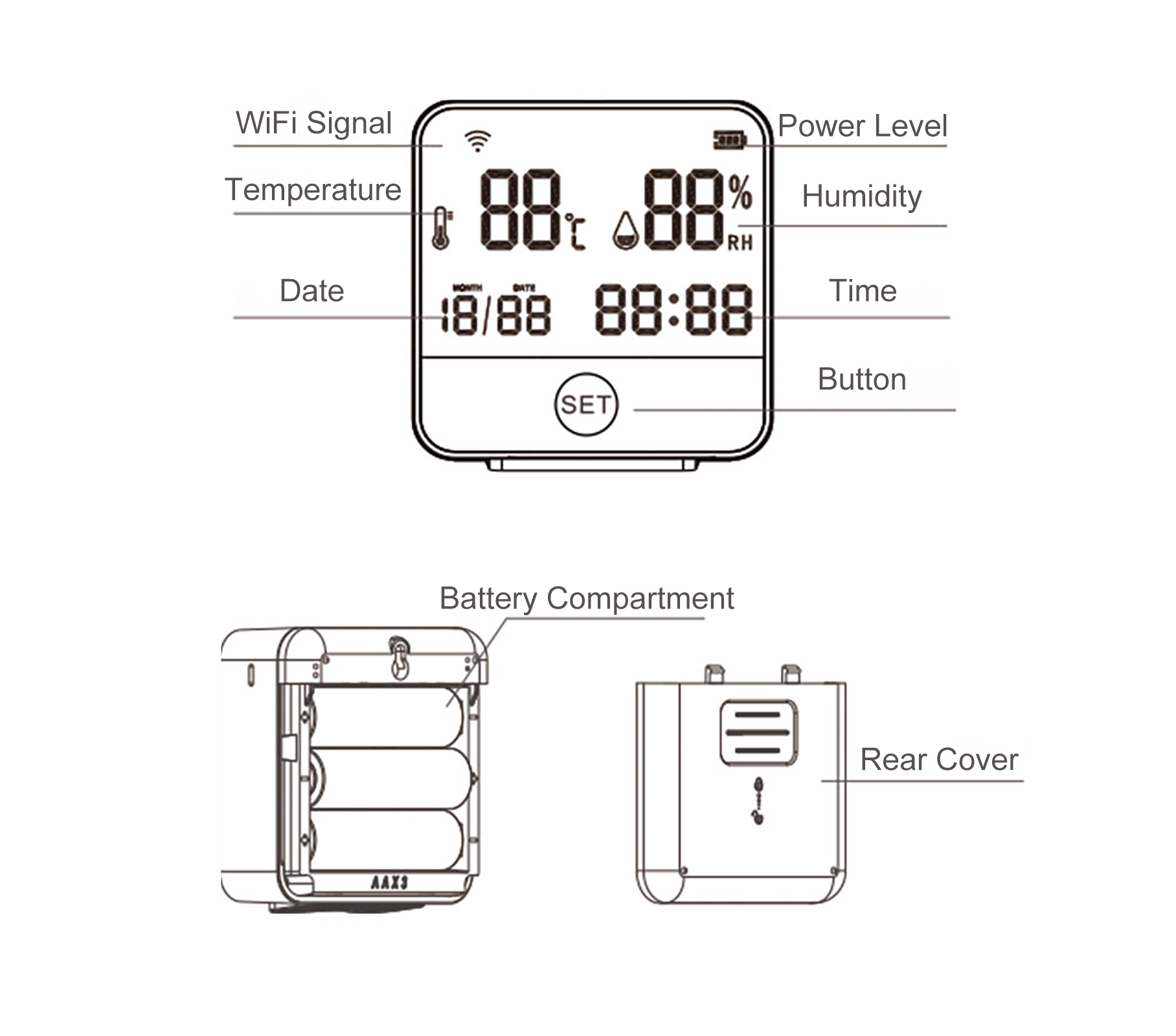 Tuya WiFi 温度湿度センサー スマートライフ ホーム - Home Office Of Amazon のレビューと価格