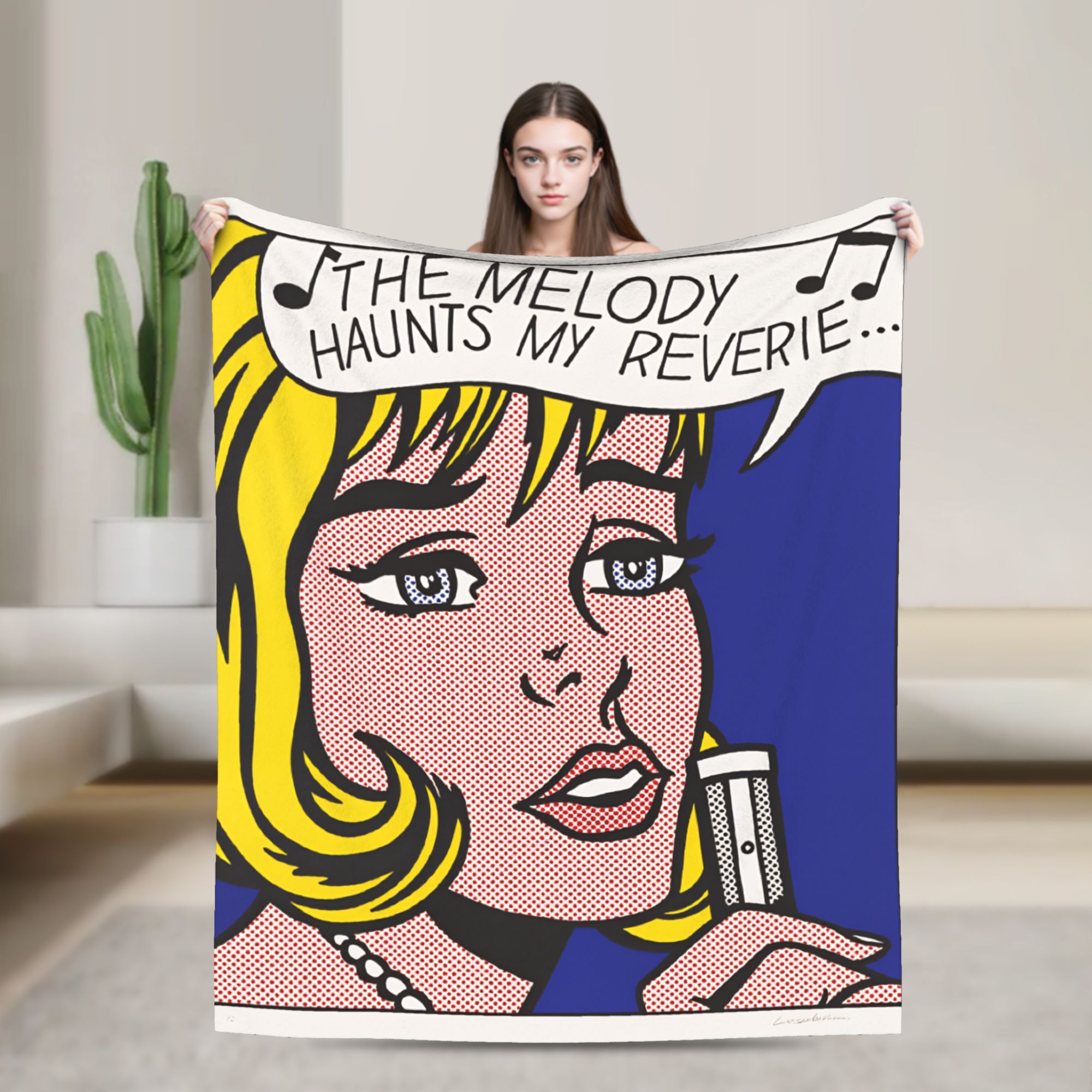 ロイ・リヒテンシュタイン ポップアートブランケット 高品質  - Home Office Trend のレビューと価格