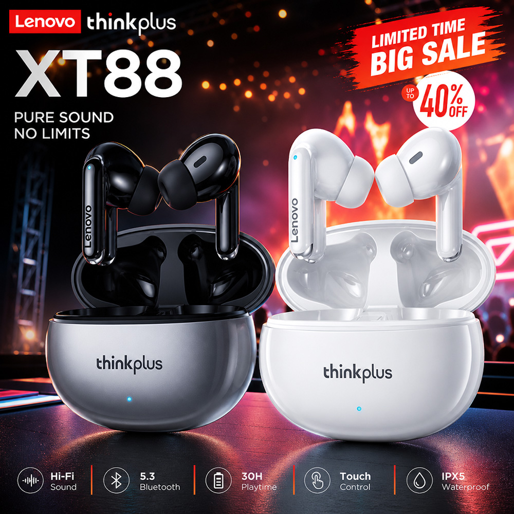 Lenovo XT88 TWS ワイヤレスイヤホン Blue - Home Office Headset のレビューと価格